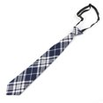 thumbnail image 1 of Bangcool Uniforme Cravate Mode Plaid Modèle Réglable Cravate Décontractée Cravate Pré-Liée, 1 of 7