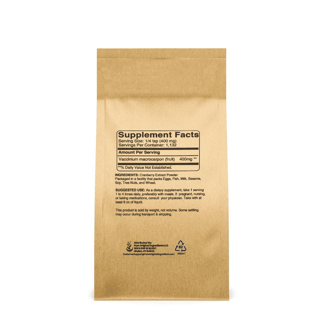 PURE ORIGINAL INGREDIENTS Cranberry Extract Non-GMO, Herbal Supplement