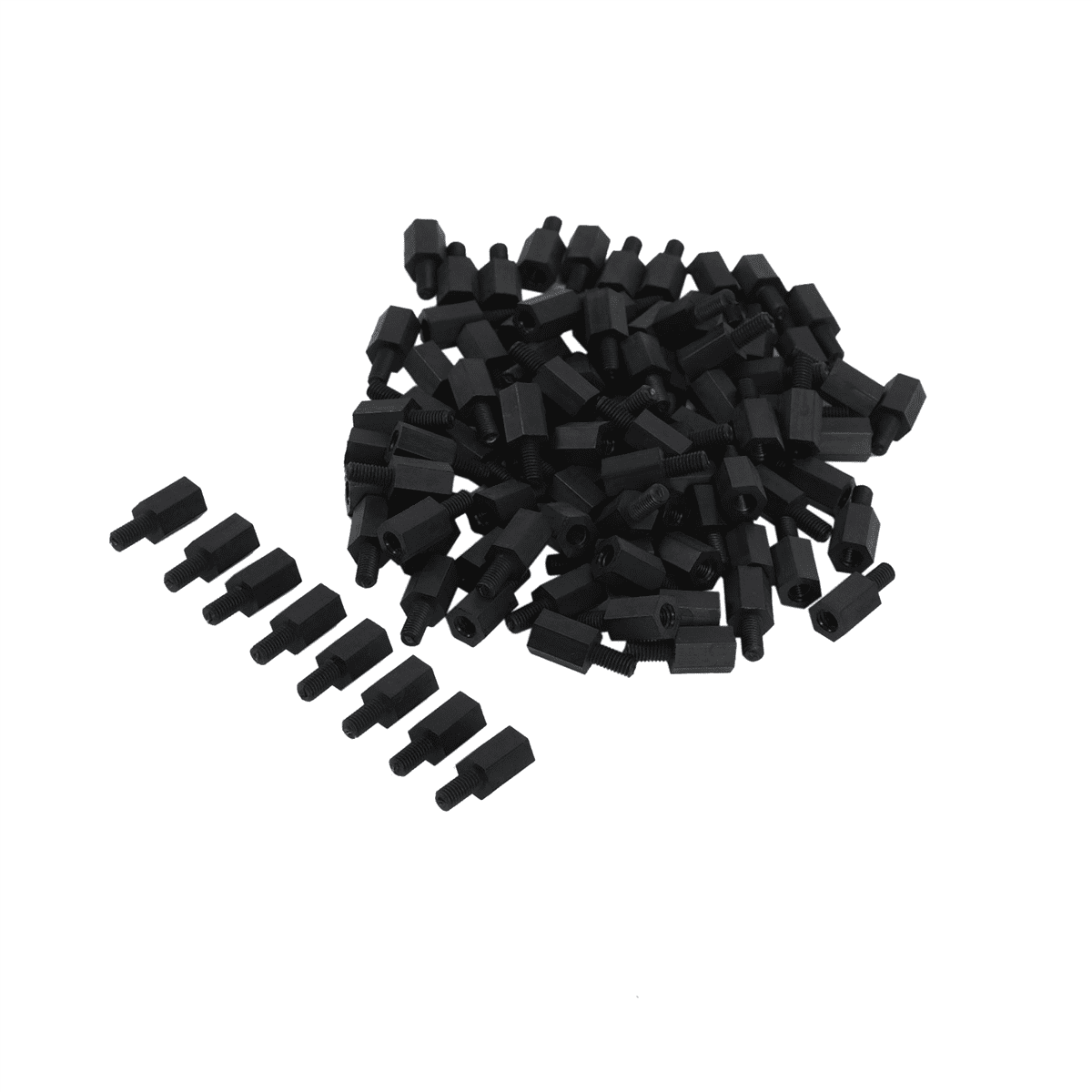 1000Pcs M3 Thread 8mm+6mm PCB Fixed Nylon Hex Standoff Spacer Pillar