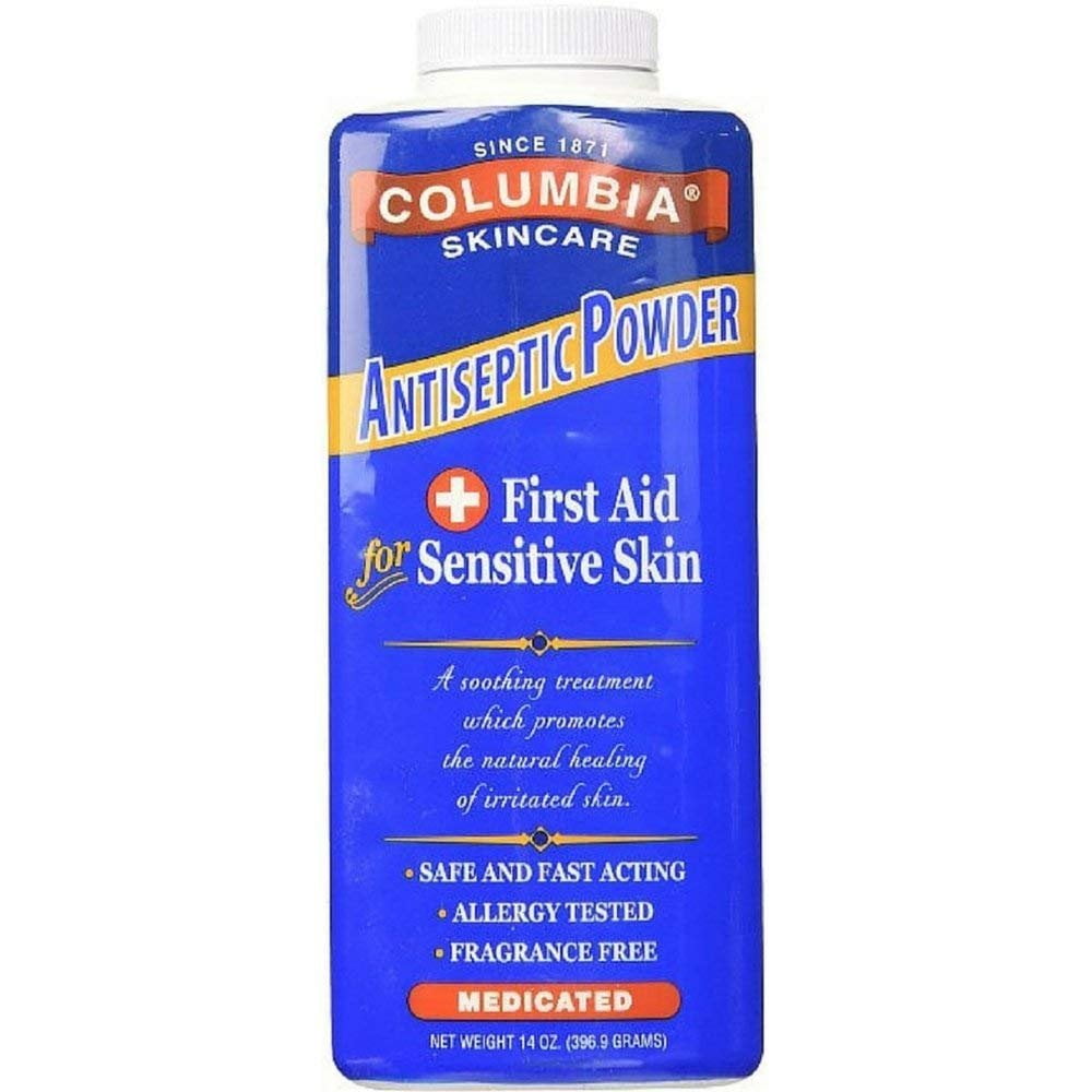 Columbia Skincare Medicated Antiseptic Powder for Sensitive Skin, 14 oz