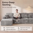 thumbnail image 5 of Furmax Modular L-Shaped Sectional Sofa – Tool-Free Assembly Multi-Seat Sofa Set for Living Room, Boneless Design Furniture, 5 of 7