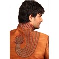 thumbnail image 3 of Pyjama en Soie Brute Moutarde Indienne pour Hommes. Ce Produit Est Fait sur Commande., 3 of 4