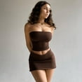 thumbnail image 6 of Scacto Strapless Crop Top Mini Skirt Outfit Set (Women's), 6 of 6