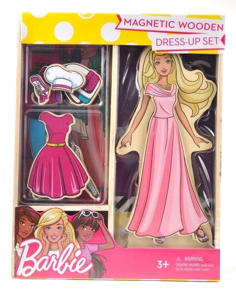barbie magnetic wooden dress up