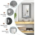 thumbnail image 6 of RELAX4LIFE Wall Mounted Bathroom Cabinet, 2-in-1 Mirror Medicine Cabinet w/ 3 Heights Adjustable Shelf & Reversible Single Mirror Door, Storage Cabinet Over-The-Toilet Storage Organizer (Gray), 6 of 16