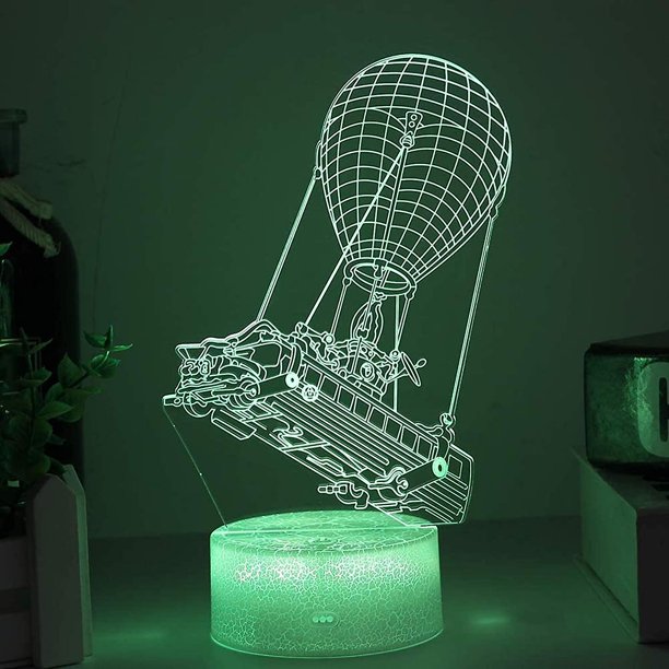 Regalos de cumpleaños Battle Bus Battleroyale Lámparas de juego con visión estéreo 3d Botón táctil Luz de ilustraciones para jugadores de Battleroyal Modelado de luz nocturna Feliz Sencillez