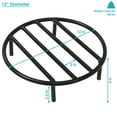 thumbnail image 5 of Sunnydaze 12" x 12" Steel Round Outdoor Fire Pit Grate, 5 of 7