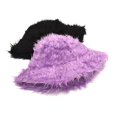 thumbnail image 4 of iHPH7 Womens Winter Hat Camping Hat for Women Furry Bucket Hat Cute Bucket Hats for Women Outdoor Bucket Hats, Purple One Size, 4 of 4