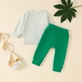 thumbnail image 5 of Zshosam Baby Boy Clothes Winter Newborn Baby Boy Clothes Boy St. Patrick's Day Outfit Infant Winter Fall Long Sleeves Pants Set 2PC Size 12 18 Months,(Grey 12-18 Months), 5 of 9