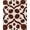 Brown, Pattern 2, variant on ODIKA 4' x 6' Machine Washable Non-Slip Area Rug, Contemporary Dots High Traffic Rug, Brown, 326836