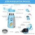 thumbnail image 3 of Oldley 12oz Insulated Leakproof Stainless Steel Kids Water Bottle with Straw, 3 of 6