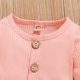 thumbnail image 6 of NZRVAWS Baby Girls Outfits 12 Months Baby Girls Solid Color 18 Months Baby Girls Romper Floral Hat Headband 3Pcs Winter Clothes Set,Pink, 6 of 7