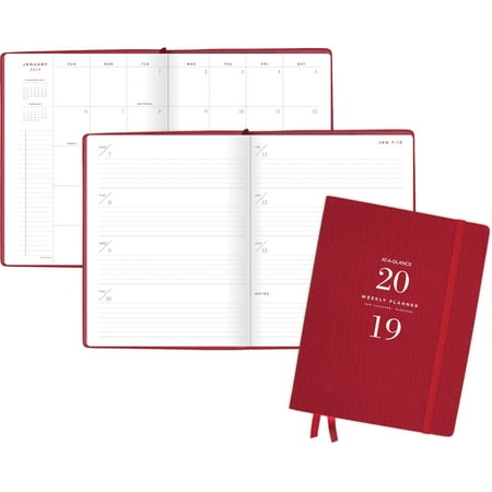 - At-A-Glance, AAGYP90510, Signature Collection Weekly/Monthly Planner, Red, 1 Each, Red
