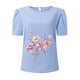 thumbnail image 3 of Gibobby Casual Playera de Manga Corta para Mujer Camiseta manga corta con cuello redondo y estampado flores para mujer(BU2,M), 3 of 5