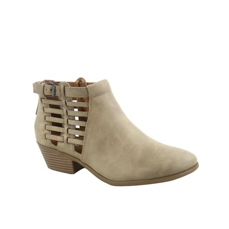 

Primrose Womens Perforated Cutout Chunky Block Stacked Heels Ankle Booties Boots