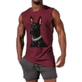 thumbnail image 1 of Camiseta sin mangas de cuello redondo para hombre, informal, a la moda, con estampado, deportiva, de poliéster, 1 of 5