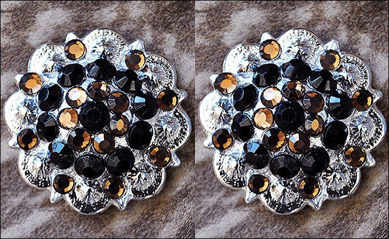 16 Hilason Western Berry Conchos Glass Rhinestones Bling 1.5" Cowgirl