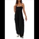 thumbnail image 2 of de Verano para Mujer, de una Pieza, con Tirantes Finos y Pierna , con Bolsillos Negro M, 2 of 8