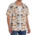 thumbnail image 4 of Haiem Shiba Inu Dog Men's Casual Shirts Short Sleeve Button Down Shirts Fashion Textured Summer Beach Shirt-Small, 4 of 7