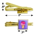 thumbnail image 3 of Cute Meowlting Melting Cat Ice Cream Cone Square Tie Bar Clip Clasp Tack- Silver or Gold, 3 of 5