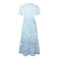 thumbnail image 4 of IROINNID Summer Dresses for Women 2024, Women Wedding Guest Maxi Dresses, Short Sleeve and Round Neck Ruffled Flowy Summer Outfits Dress, 4 of 4