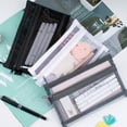 thumbnail image 4 of Bolsa de malla para adolescentes, portalápices con cremallera, organizador de escritorio portátil para adolescentes, 13,5x9cm, 2 uds., 4 of 5