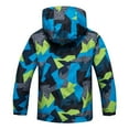 thumbnail image 2 of AAMILIFE Boys Waterproof Fleece Lined Jacket Color Block Windbreaker Hooded Coat, 2 of 4