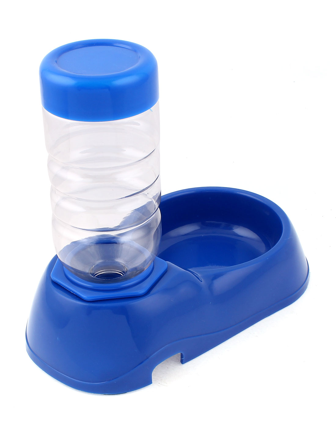 Unique Bargains Travel Portable Pet Dog Cat Water Drinking Fountain Bowl Bottle Feeder Blue