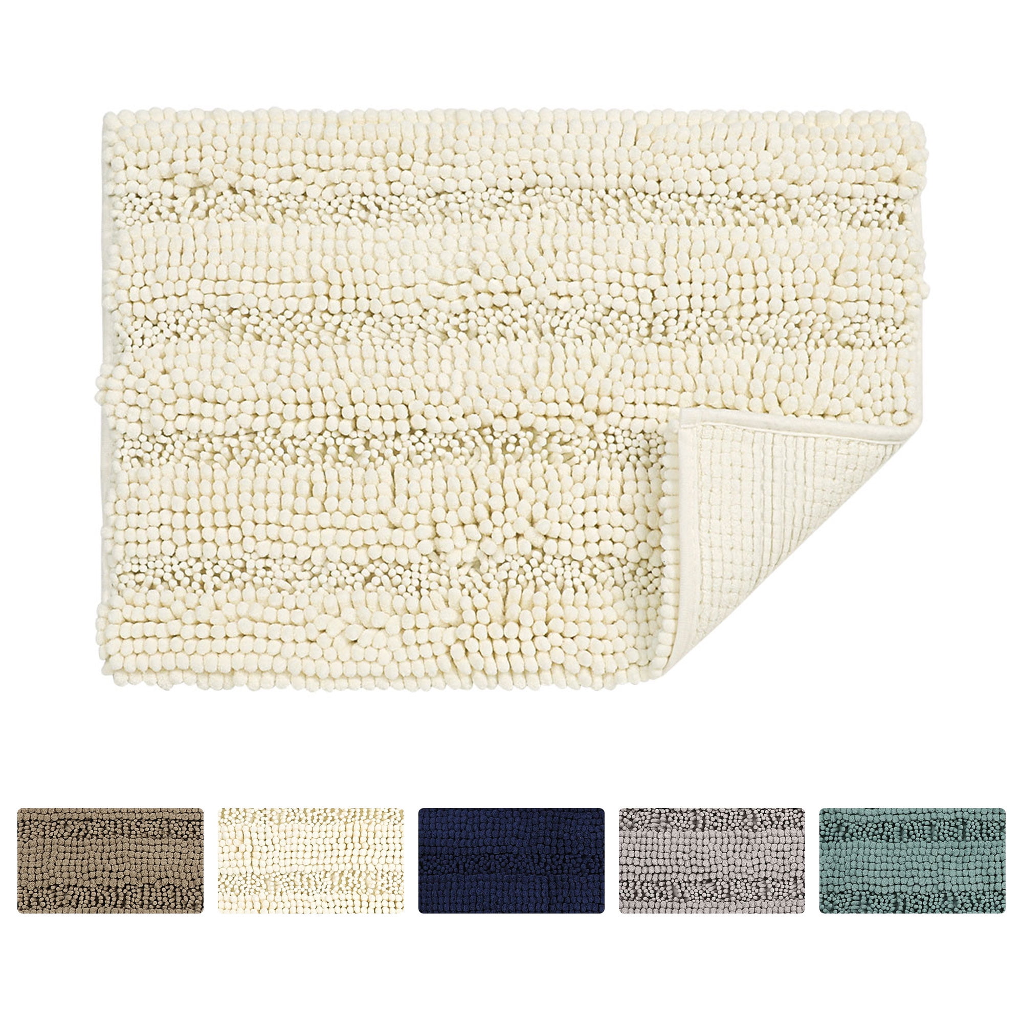 Non Slip Bathroom Rug Shag Shower Mat Soft Thick Floor Mat Machine