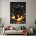 thumbnail image 6 of Mudket Framed Ready to Hang Panther Leopard Canvas Wall Art, Gold Cheetah Animal Print Wall Decor, Poster, Bedroom Office Decor Modern Home Decor - 18"L x 12"W, 6 of 10