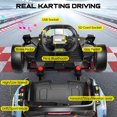 thumbnail image 6 of VIBESPARK 24V Electric Go Kart, Drift Go Kart for Kids with Adjustable Seat, Two Drive Modes, Ultra-Long Battery Life, Bluetooth, LED lights, Ride on Car for Kids 6-12, Blue, 6 of 10