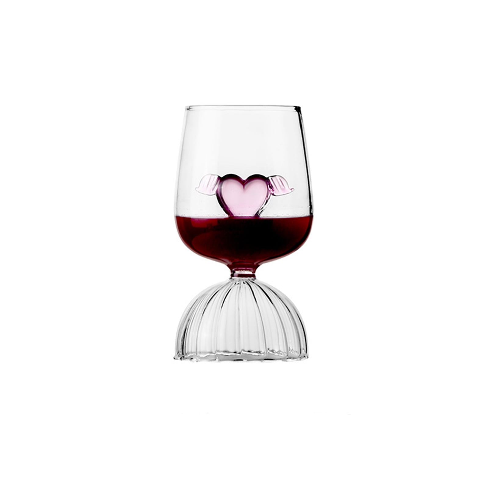 Wine Glass Cocktail Glasses，Lady Woman Goblet Glass Drinking Cups，Heart