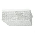 thumbnail image 2 of Elegant Designs Support de Plafond Carré 12 Pouces Elipse Crystal 2 Lumières, Blanc, 2 of 2