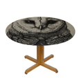 thumbnail image 3 of Orinice Skull Owl Pop Surrealism Round Table Cover Stain Resistant Washable Indoor Outdoor Tablecloth Kitchen Dining Wedding Parties 100% Polyester Fiber 54-58, 3 of 8