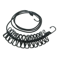 Wovilon Hangers Outdoor Camping Travel Home Retractable Clothesline With Clips Clothesline Portable Windproof Non-Slip Drying Rope 12 Clips