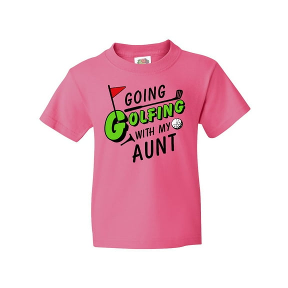 Inktastic Going Golfing with my Aunt- kids golf Youth T-Shirt