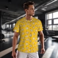 thumbnail image 3 of Wukai Funny Chicken Print Men's Short-Sleeved Mesh T-Shirt,Quick-Dry Short Sleeve Workout T-Shirt-Small, 3 of 8