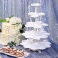 thumbnail image 2 of Efavormart 18" 5-Tier Scallop Edge 27-Cupcake Holder Stand, Dessert Display Tower, 2 of 10