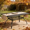 thumbnail image 4 of Winado Patio Dining Table for 6 Person, 59 in Iron Rectangular Table, 4 of 10