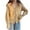 #0207-Yellow, variant on Uootdi Cardigan Sweaters for Women V Neck Oversized Lightweight Crop Solid Button Down Knit Gift Long Sleeve Open Front Sweater