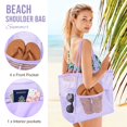 thumbnail image 4 of Bolsa de Playa KPX de Malla para Mujer, Resistente a la Arena e Impermeable, Color Morado, 4 of 7