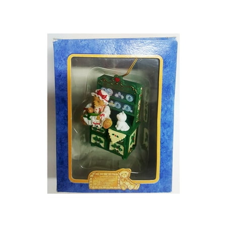- Enesco 1998 Cherished Teddies Christmas Ornament 406481 Happy Holidays Bear