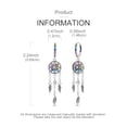 thumbnail image 6 of MULA 925 Sterling Silver Dreamcatcher Hoop Earrings Long Tassel Colorful Jewelry Gifts for Women, 6 of 6