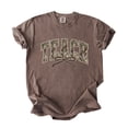 thumbnail image 7 of Teach Camo Varsity T-Shirt for Women - Coquette Bow Graphic Tee - Camouflage Teacher Shirt Espresso Shirt Adult X-Large, 7 of 7
