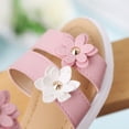 thumbnail image 4 of RTKFRFLM Girls Soft Sole Sandals Floral Decor Magic Tape Princess Dress Shoes White 18-24 Months, 4 of 8