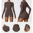 thumbnail image 5 of High Elasticity Long Sleeve Yoga Top Tight-Fitting Bodysuit for Women Indoor Training and Fitness Wear, 5 of 8