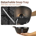 thumbnail image 4 of FIASON 2 Pack Bronze 10 Inch Round Hanging Planters with Visible Water Level, Drainage Holes, Removable Tray,Self-Watering Hanging Planters for Indoor Outdoor, 4 of 10