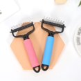 thumbnail image 4 of QHUDLV Pet Dematting Comb for Dogs, Double-Sided Grooming Rake Brush, Hair Deshedding Tool for Long Thick Coats, 4 of 6