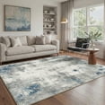 thumbnail image 4 of KUETH 2x3 Area Rugs for Abstract Gray & Blue Throw Rug – Machine Washable Entryway Carpet with Non-Slip Gripper, Distressed Vintage Style Accent Mat for Bedroom Living Room, Aesthetic Indoor Doormat, 4 of 6