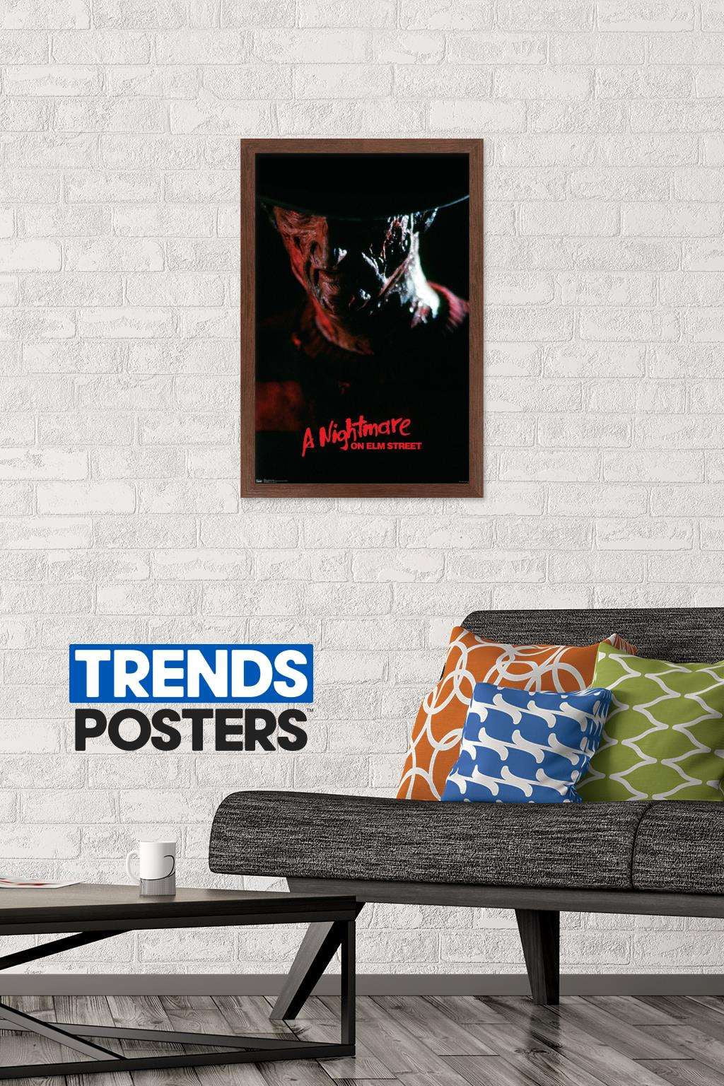 A Nightmare on Elm Street - Freddy Wall Poster, 14.725" x 22.375", Framed